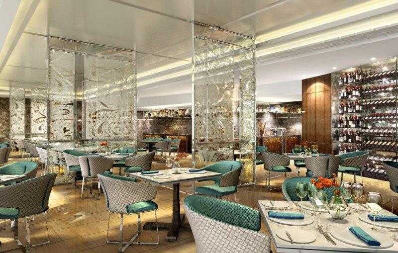 The Leela Ambience Convention Hotel Delhi Нью-Делі Ресторан фото The interior of the restaurant