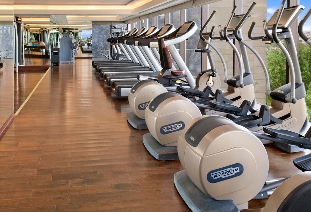 The Leela Ambience Convention Hotel Delhi Нью-Делі Екстер'єр фото The gym at the Westin